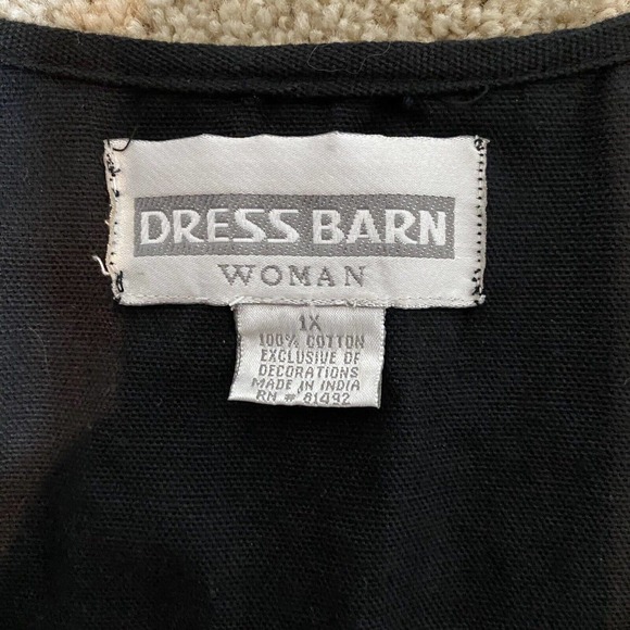 Dress Barn Wearable Art Vest Size 1X Black Animal Print Embroidered Granny Core - Picture 2 of 13